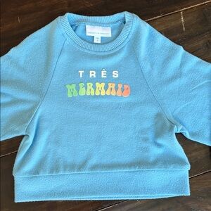 Rockets of Awesome Kids 'Très Mermaid' Blue Fleece Sweatshirt